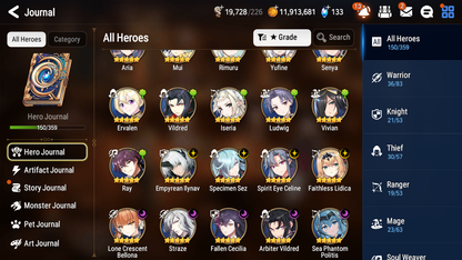 [GLOBAL] Epic 7 Seven 9ML + 23 4★ ML Empyrean Ilynav Sea Phantom Politis Lone Crescent Bellona Straze Rimuru Milim +20 speed++ 10-10 Account-Mobile Games Starter