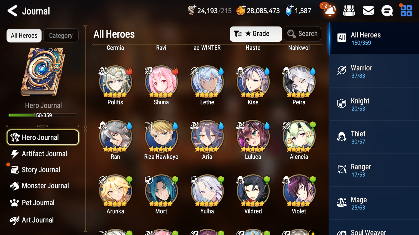 [GLOBAL] Epic 7 Seven 9ML + 23 4★ ML Straze Apocalypse Ravi Luluca Roana Ocean Breeze Luluca Lethe ++20 speed++ 10-10 Account-Mobile Games Starter