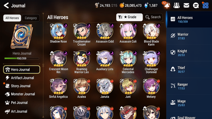 [GLOBAL] Epic 7 Seven 9ML + 23 4★ ML Straze Apocalypse Ravi Luluca Roana Ocean Breeze Luluca Lethe ++20 speed++ 10-10 Account-Mobile Games Starter