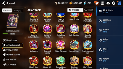 [GLOBAL] Epic 7 Seven 9ML + 23 4★ ML Straze Apocalypse Ravi Luluca Roana Ocean Breeze Luluca Lethe ++20 speed++ 10-10 Account-Mobile Games Starter