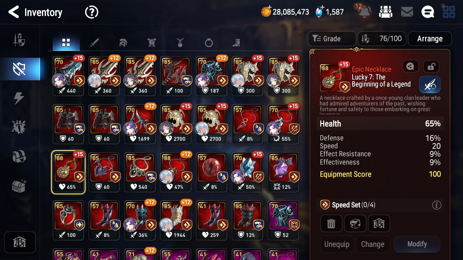 [GLOBAL] Epic 7 Seven 9ML + 23 4★ ML Straze Apocalypse Ravi Luluca Roana Ocean Breeze Luluca Lethe ++20 speed++ 10-10 Account-Mobile Games Starter