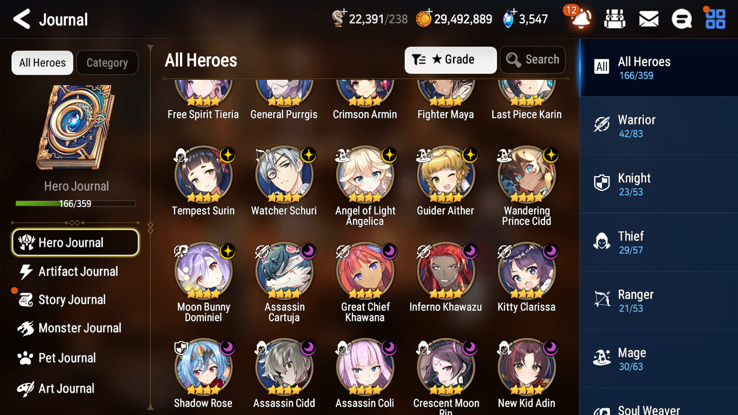 [GLOBAL] Epic 7 Seven 9ML + 25 4★ ML Navy Captain Landy Bystander Hwayoung Belian Roana Vivian Sez Pavel+20 speed++ 10-10 Account-Mobile Games Starter