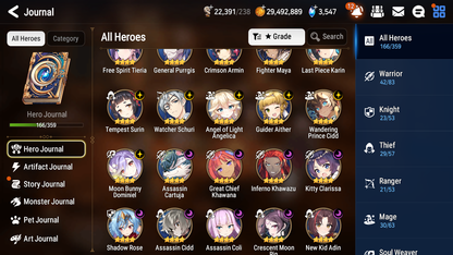 [GLOBAL] Epic 7 Seven 9ML + 25 4★ ML Navy Captain Landy Bystander Hwayoung Belian Roana Vivian Sez Pavel+20 speed++ 10-10 Account-Mobile Games Starter