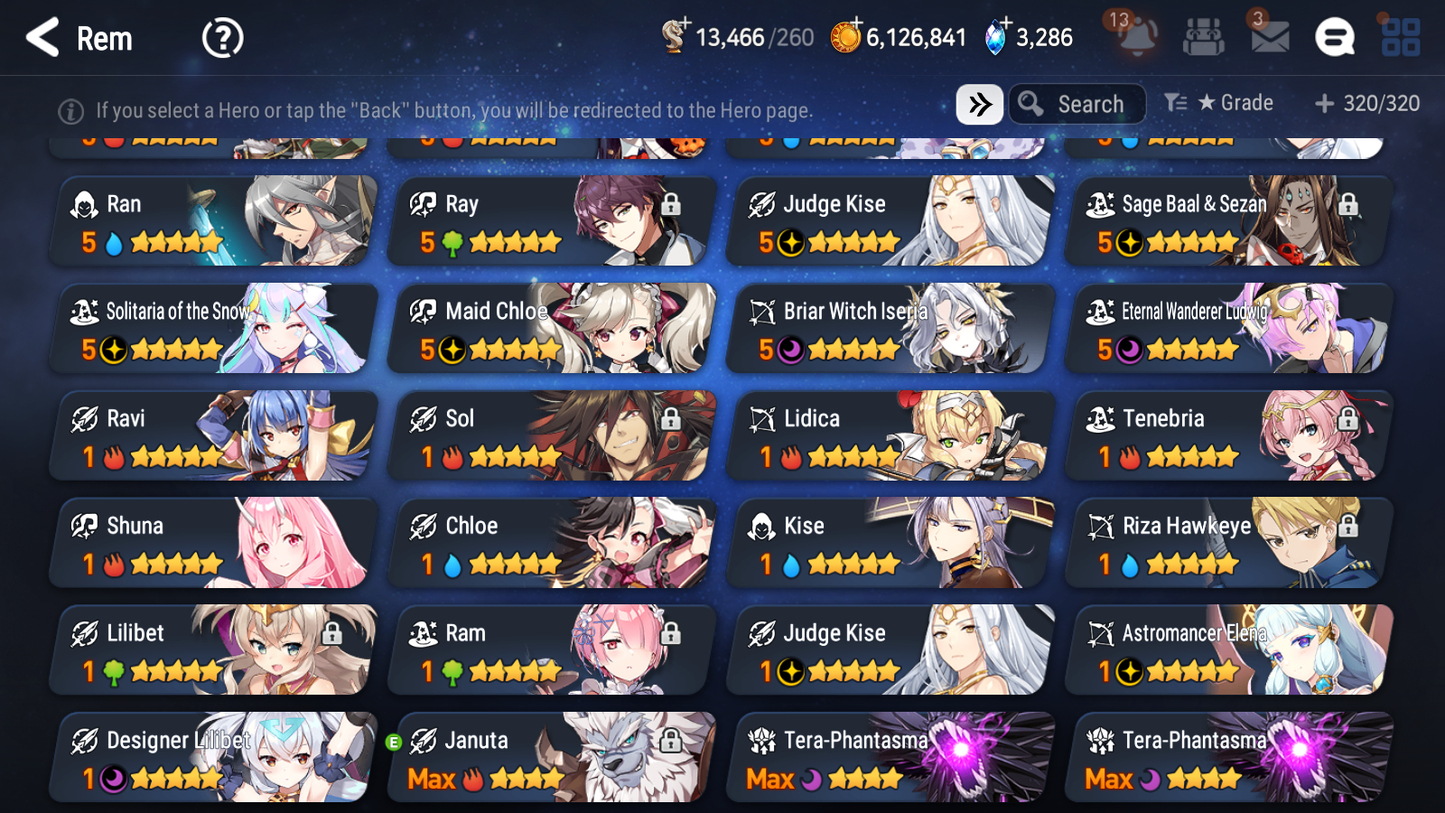 [GLOBAL] Epic 7 Seven 9ML + 26 4★ ML Briar Witch Iseria Maid Chloe Specter Tenebria Eternal Wanderer Ludwig Rem+20 speed++ 10-10 Account-Mobile Games Starter