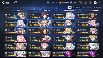 [GLOBAL] Epic 7 Seven 9ML + 26 4★ ML Briar Witch Iseria Maid Chloe Specter Tenebria Eternal Wanderer Ludwig Rem+20 speed++ 10-10 Account-Mobile Games Starter