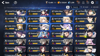 [GLOBAL] Epic 7 Seven 9ML + 26 4★ ML Briar Witch Iseria Maid Chloe Specter Tenebria Eternal Wanderer Ludwig Rem+20 speed++ 10-10 Account-Mobile Games Starter