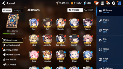 [GLOBAL] Epic 7 Seven 9ML + 26 4★ ML Briar Witch Iseria Maid Chloe Specter Tenebria Eternal Wanderer Ludwig Rem+20 speed++ 10-10 Account-Mobile Games Starter