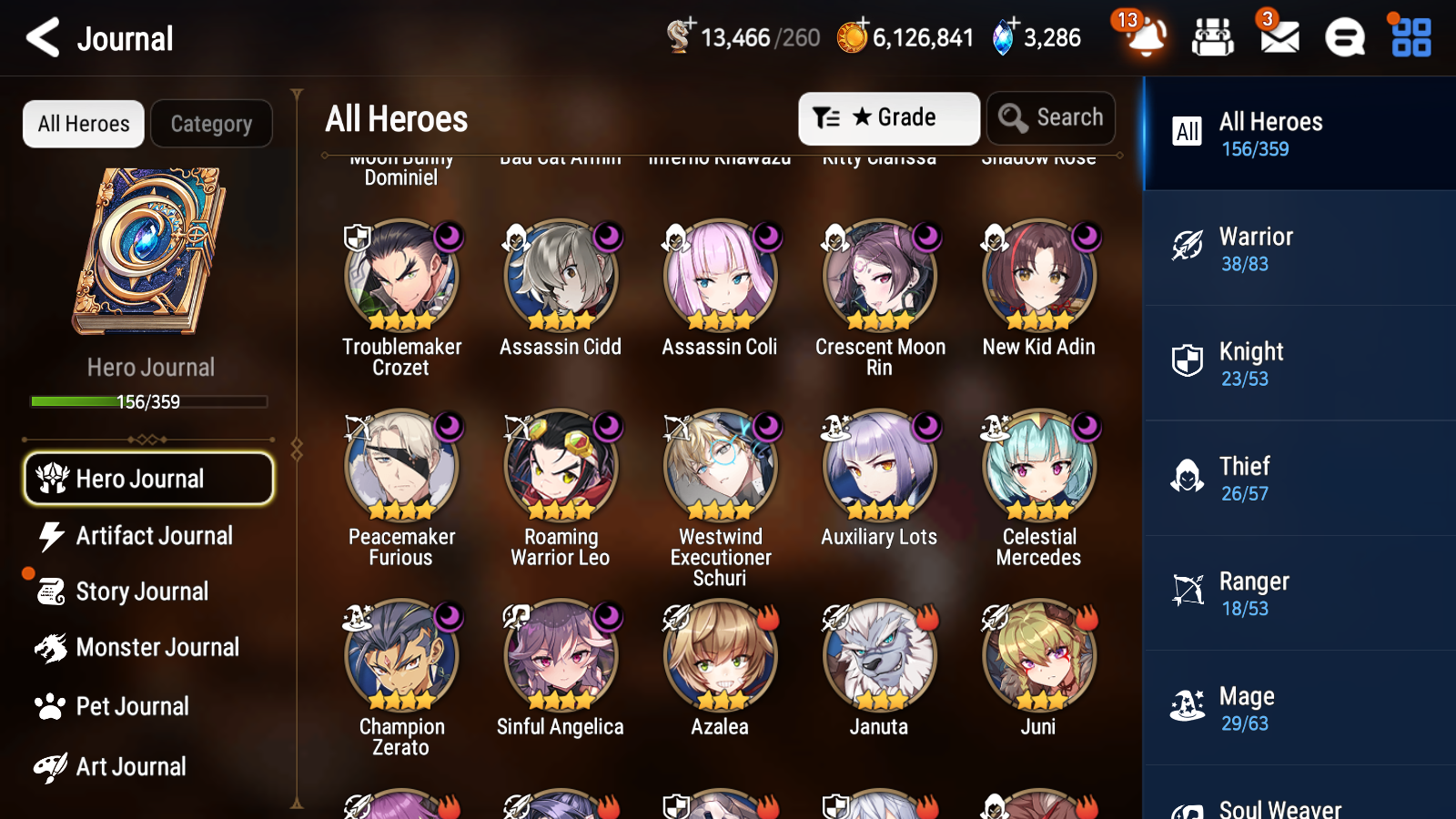 [GLOBAL] Epic 7 Seven 9ML + 26 4★ ML Briar Witch Iseria Maid Chloe Specter Tenebria Eternal Wanderer Ludwig Rem+20 speed++ 10-10 Account-Mobile Games Starter