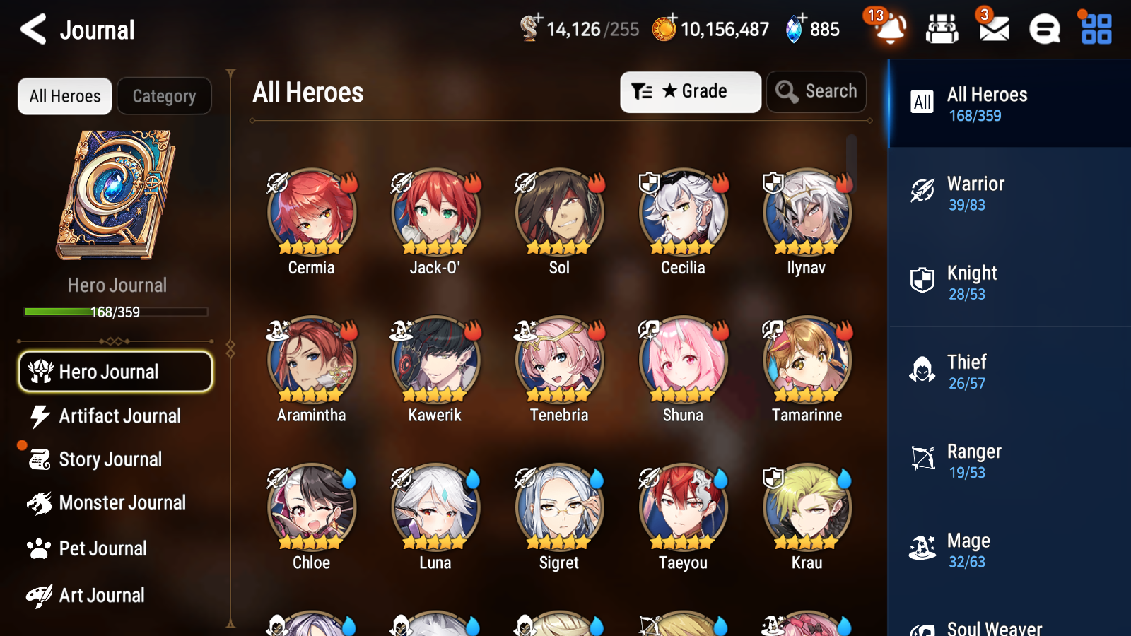 [GLOBAL] Epic 7 Seven 9ML + 28 4★ ML Navy Captain Landy Harsetti Specter Tenebria Last Rider Krau+Fairytale Tenebria Luna Diene Jack+20 speed++ 10-10 Account-Mobile Games Starter