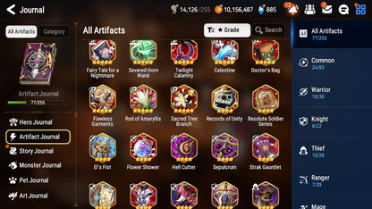[GLOBAL] Epic 7 Seven 9ML + 28 4★ ML Navy Captain Landy Harsetti Specter Tenebria Last Rider Krau+Fairytale Tenebria Luna Diene Jack+20 speed++ 10-10 Account-Mobile Games Starter