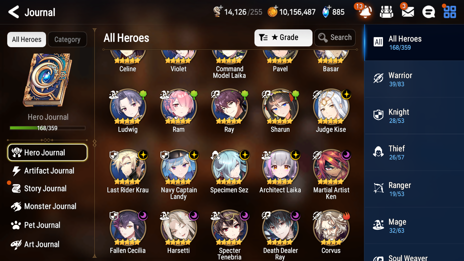 [GLOBAL] Epic 7 Seven 9ML + 28 4★ ML Navy Captain Landy Harsetti Specter Tenebria Last Rider Krau+Fairytale Tenebria Luna Diene Jack+20 speed++ 10-10 Account-Mobile Games Starter