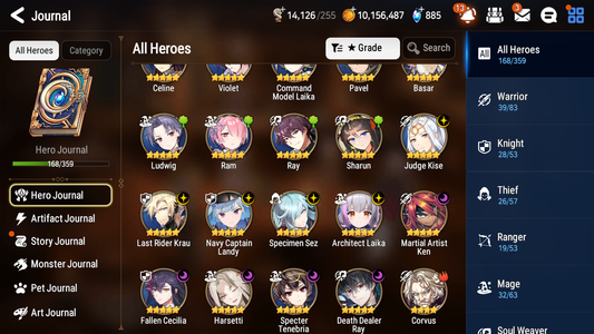 [GLOBAL] Epic 7 Seven 9ML + 28 4★ ML Navy Captain Landy Harsetti Specter Tenebria Last Rider Krau+Fairytale Tenebria Luna Diene Jack+20 speed++ 10-10 Account-Mobile Games Starter