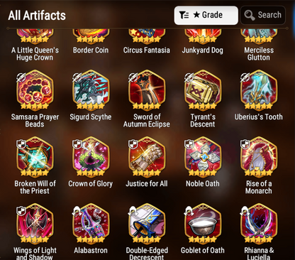 [GLOBAL] Epic 7 Seven 8ML Navy Captain Landy Dragon Bride Senya Zio Sharun Ken Violet Ludwig Tenebria + 56ML pulls 10k skystones+ Name Starter Account-Mobile Games Starter