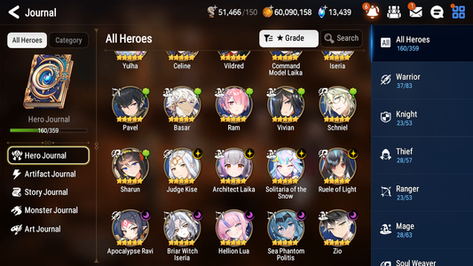 [GLOBAL] Epic 7 Seven 9ML Sea Phantom Politis Hellion Lua Tori + 83ML pulls 13k skystones 2900 mystics+20 Speed + Name Starter Account-Mobile Games Starter