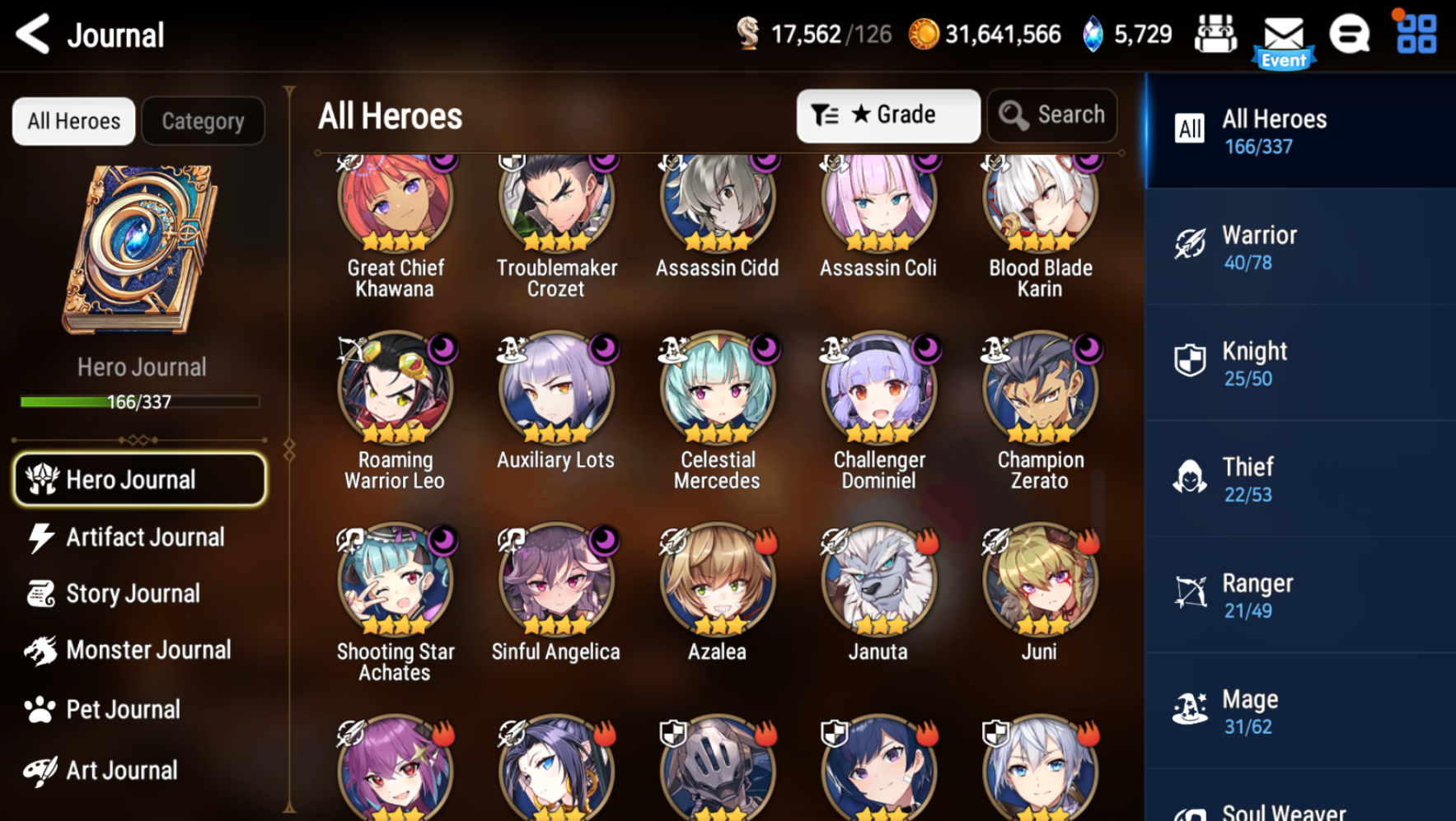 [GLOBAL] Epic 7 Seven 9ML+28 4*ML+3 limited Navy Captain Sharun Laika Landy Belian Zio Ruele of Light Blood Moon Haste Ambitious Tywin Emilia Rem Jack Angel Angelica 10-10 Account-Mobile Games Starter