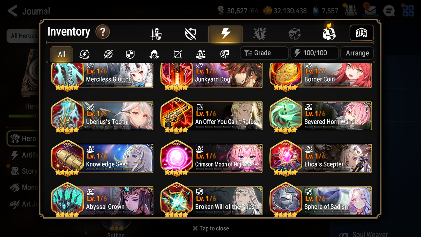 [Global] Epic 7 Seven Abyssal Yufine + ~30 ML summon + Name Starter Account-Mobile Games Starter