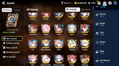 [Global] Epic 7 Seven Abyssal Yufine Operator Sigret + ~34 ML summon + Name Starter Account-Mobile Games Starter