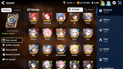 [GLOBAL] Epic 7 Seven Abyssal Yufine + Remnant Violet Tamarinne + Name Starter Account-Mobile Games Starter