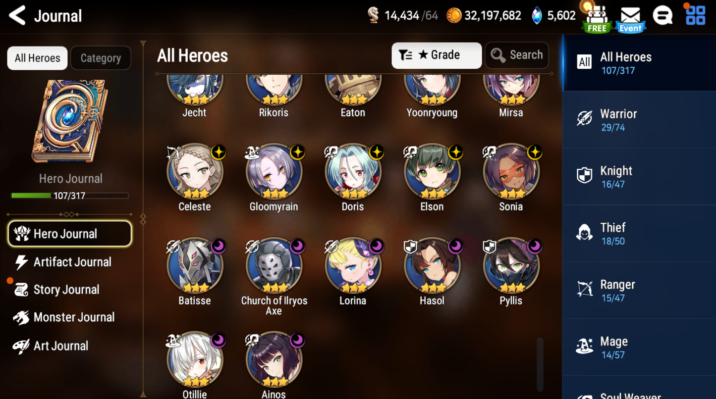 [GLOBAL] Epic 7 Seven Abyssal Yufine + Remnant Violet Tamarinne + Name Starter Account-Mobile Games Starter