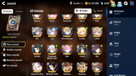 [GLOBAL] Epic 7 Seven Abyssal Yufine + Remnant Violet Tamarinne + Name Starter Account-Mobile Games Starter