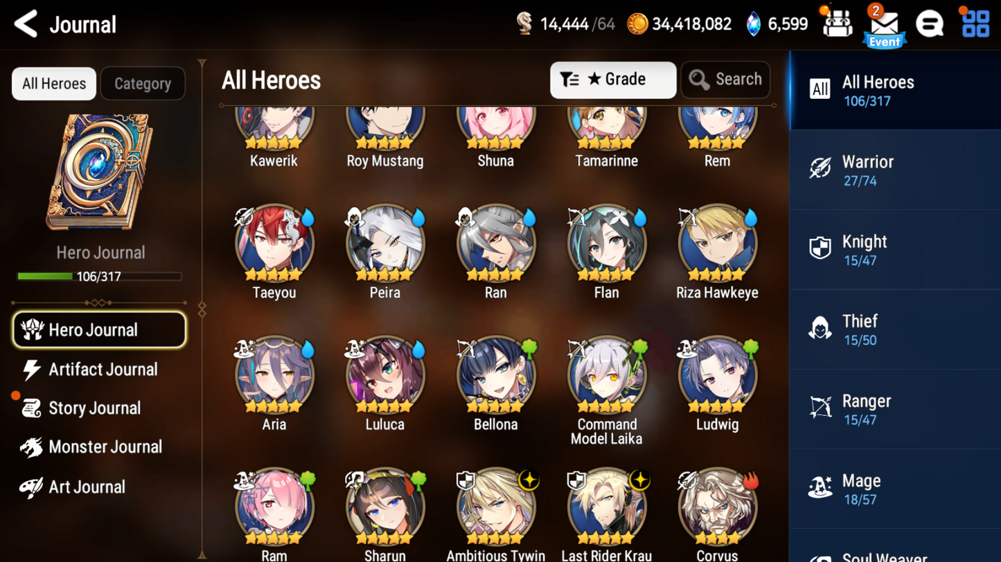 [Global] Epic 7 Seven Ambitious Tywin Last Rider Krau Rem Roy Mustang Angel of Light Angelica + Name Starter Account-Mobile Games Starter