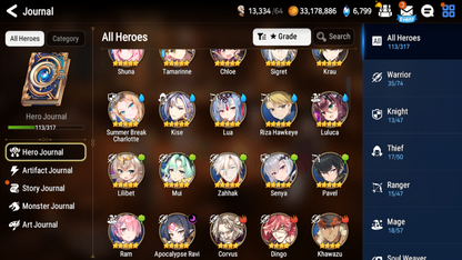 [Global] Epic 7 Seven Apocalypse Ravi Jack Charlotte Angel of Light Angelica+ Name Starter Account-Mobile Games Starter