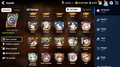 [Global] Epic 7 Seven Arbiter Vildred Fairytale Tenebria Silver Blade Aramintha + Name Starter Account-Mobile Games Starter