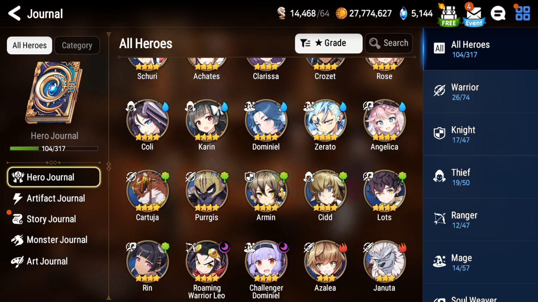 [Global] Epic 7 Seven Arbiter Vildred Jack + ML pulls + Name Starter Account-Mobile Games Starter