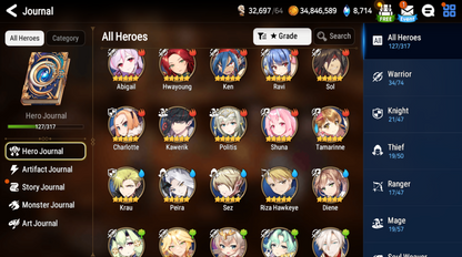 [GLOBAL] Epic 7 Seven Belian Eternal Wanderer Ludwig Diene + 38 ML pulls +Name Starter Account-Mobile Games Starter