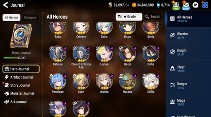 [GLOBAL] Epic 7 Seven Belian Eternal Wanderer Ludwig Diene + 38 ML pulls +Name Starter Account-Mobile Games Starter