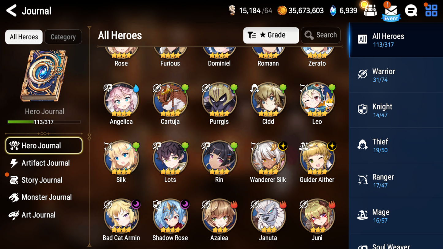 [Global] Epic 7 Seven Briar Witch Iseria + Ambitious Tywin + ML pulls Starter Account-Mobile Games Starter