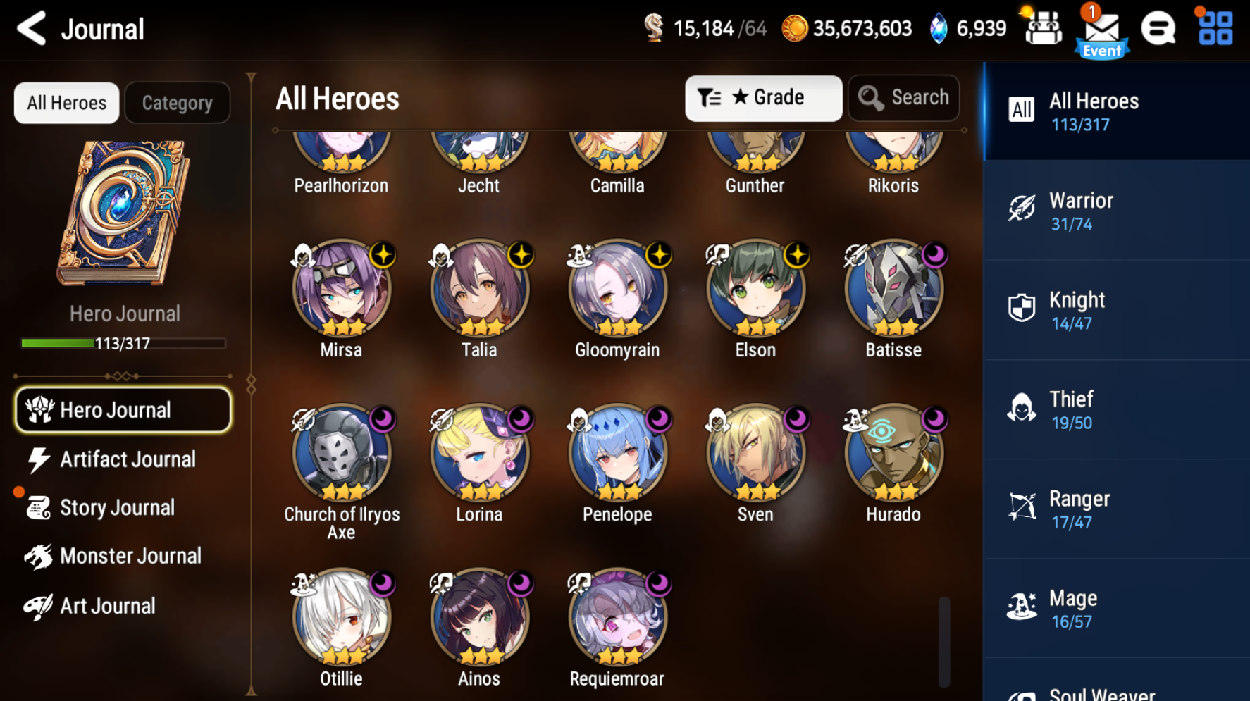 [Global] Epic 7 Seven Briar Witch Iseria + Ambitious Tywin + ML pulls Starter Account-Mobile Games Starter