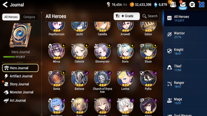 [Global] Epic 7 Seven Briar Witch Iseria Ruele of light Angel Angelica + ML pulls+ Name Starter Account-Mobile Games Starter