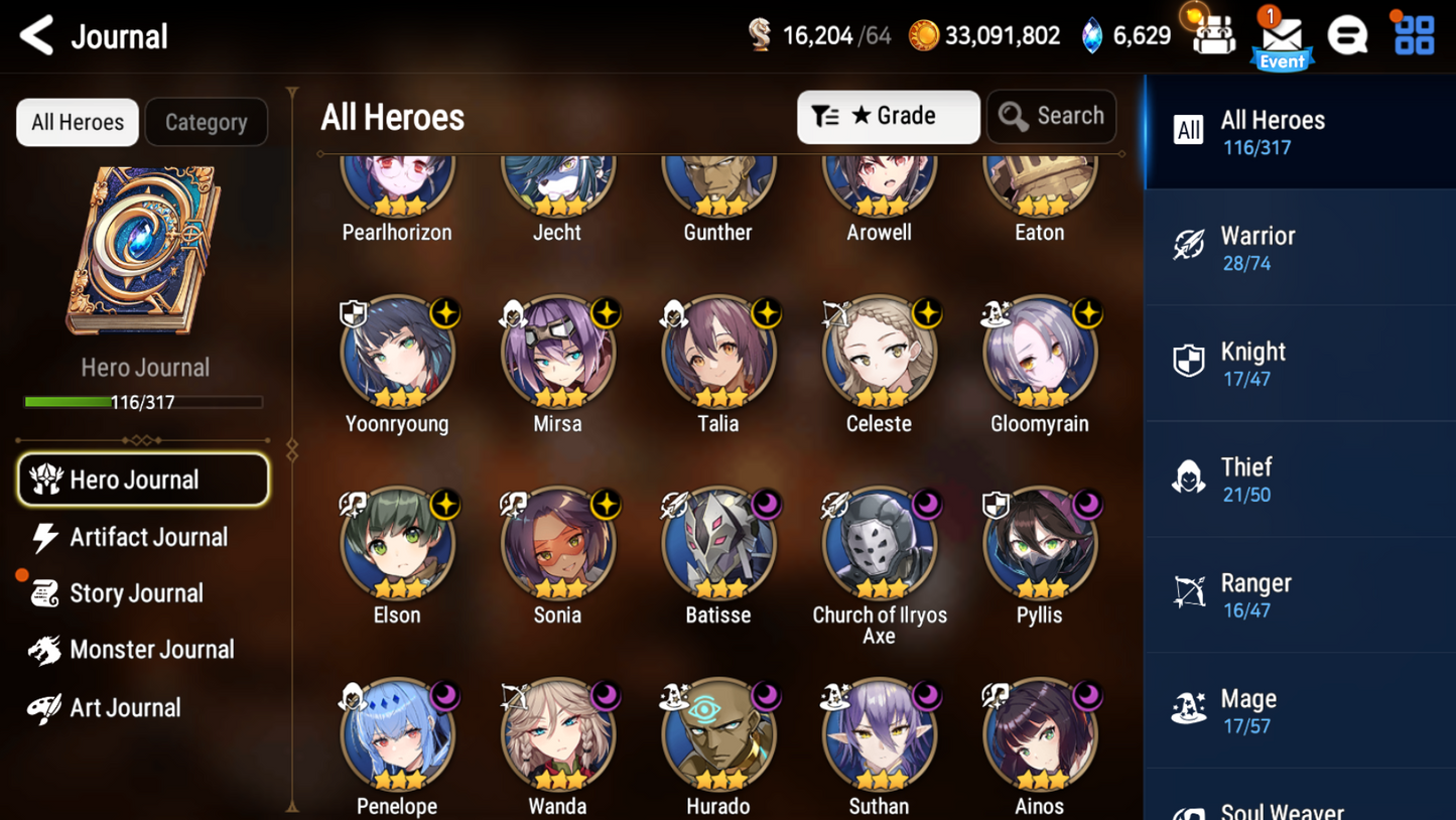 [Global] Epic 7 Seven Briar Witch Iseria + Spirit Eye Celine + ML pulls Starter Account-Mobile Games Starter