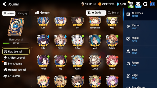 [GLOBAL] Epic 7 Seven Diene Baiken Tama+ ML Mystics Pulls Aged Starter Account-Mobile Games Starter