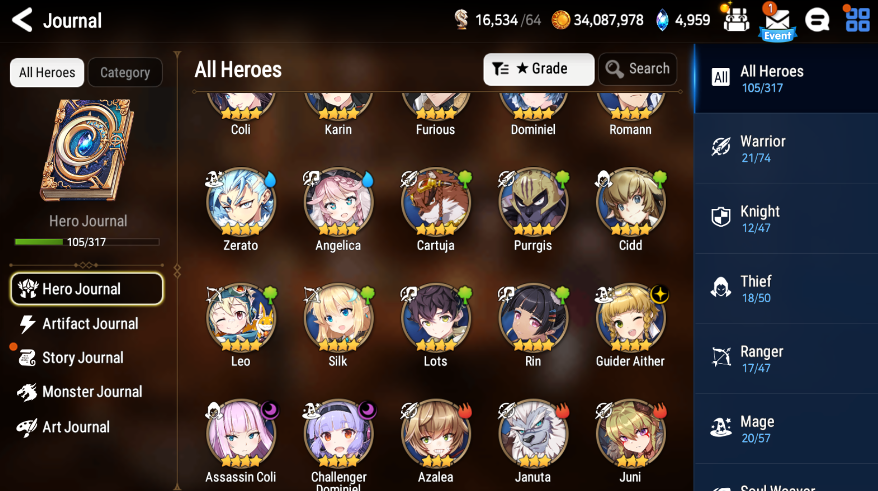 [Global] Epic 7 Seven Diene+Skin Blood Moon Haste Commander Pavel+ ML pulls+ Name Starter Account-Mobile Games Starter