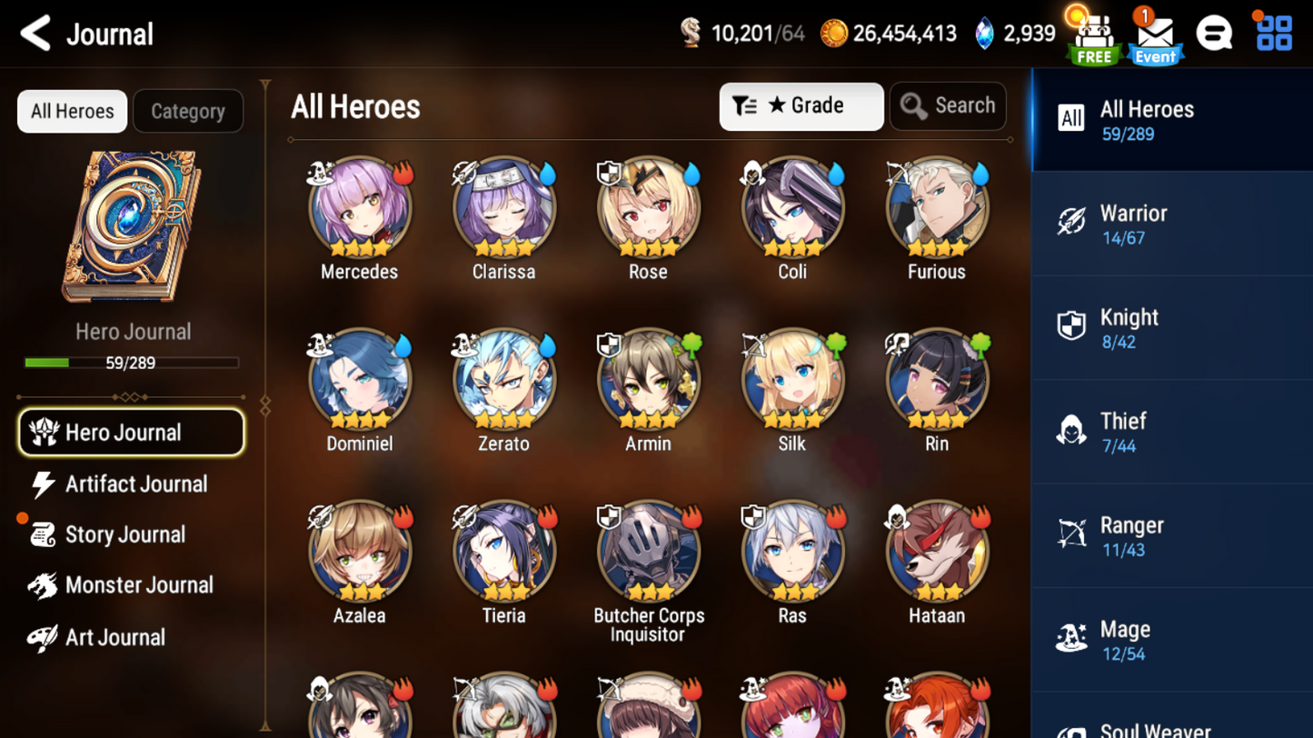 [GLOBAL] Epic 7 Seven Dizzy Rimuru Landy + ML Mystics Pulls Aged Starter Account-Mobile Games Starter