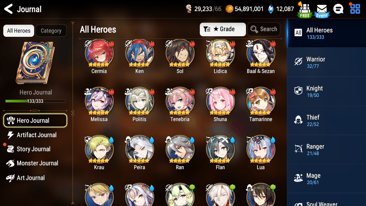 [GLOBAL] Epic 7 Seven Empyrean Ilynav + 55 ML pulls + Name Starter Account-Mobile Games Starter