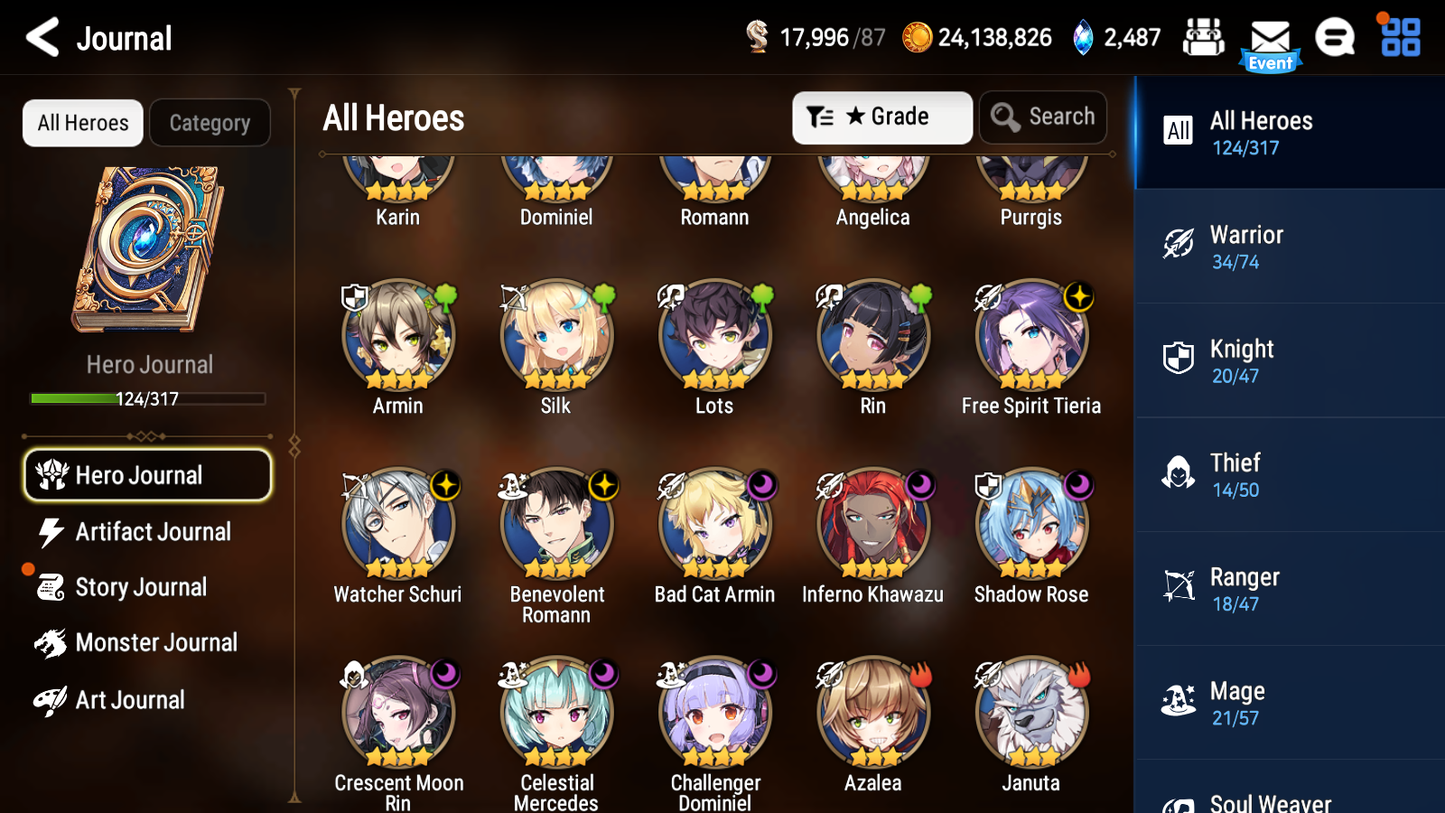 [Global] Epic 7 Seven Fairytale Tenebria Belian Luna Landy Yufine 10-10 Starter Account-Mobile Games Starter