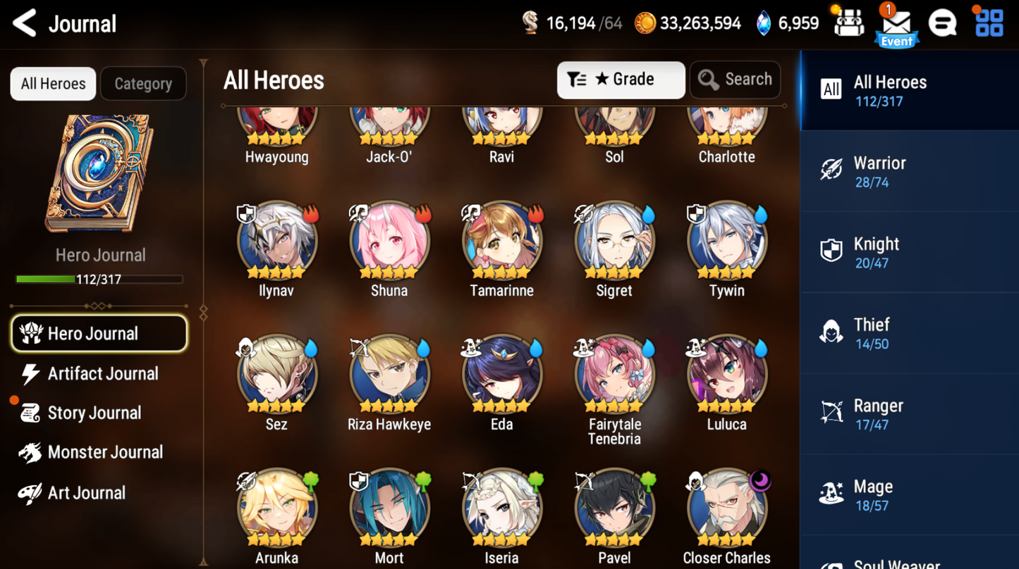 [Global] Epic 7 Seven Fairytale Tenebria Jack Closer Charles Name Starter Account-Mobile Games Starter