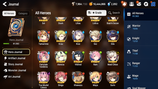 [GLOBAL] Epic 7 Seven Fairytale Tenebria Top Model Luluca Maid Chloe + ML pulls + 20 Speed + Name Starter Account-Mobile Games Starter