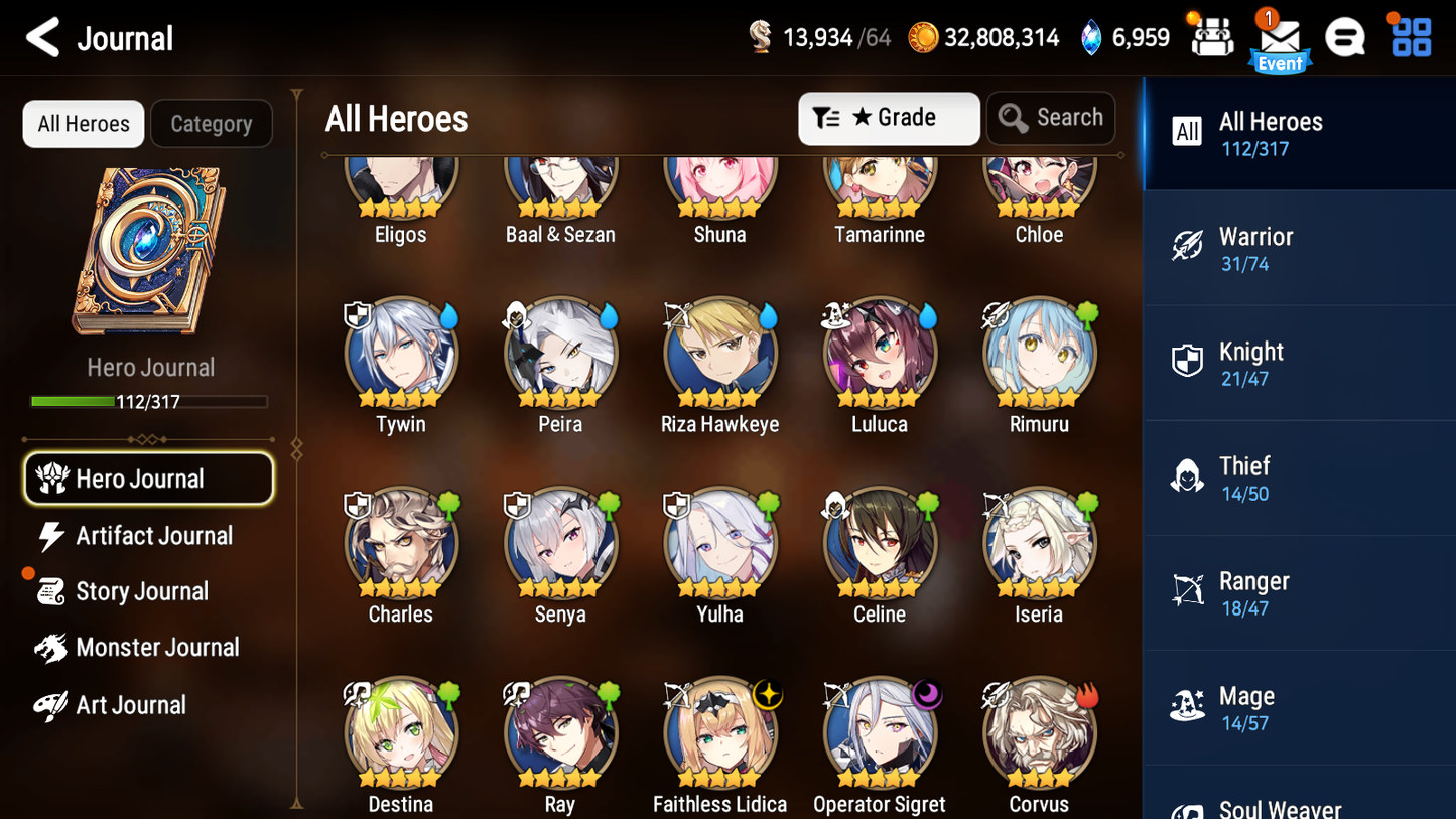 [Global] Epic 7 Seven Faithless Lidica Operator Sigret Rimuru +Name Starter Account-Mobile Games Starter