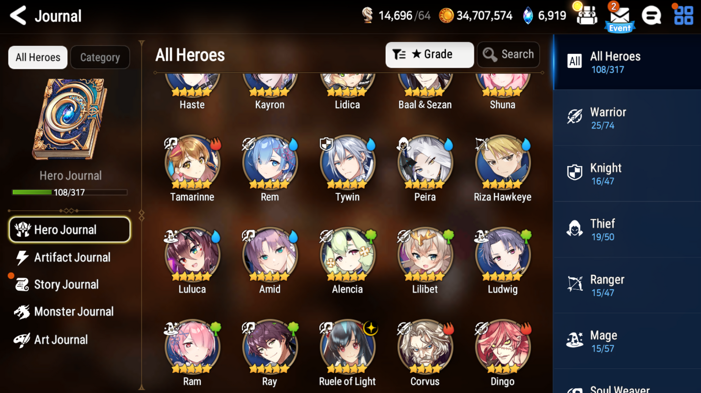 [Global] Epic 7 Seven Jack Rem Ruele of light Amid + ML pulls + Name Starter Account-Mobile Games Starter