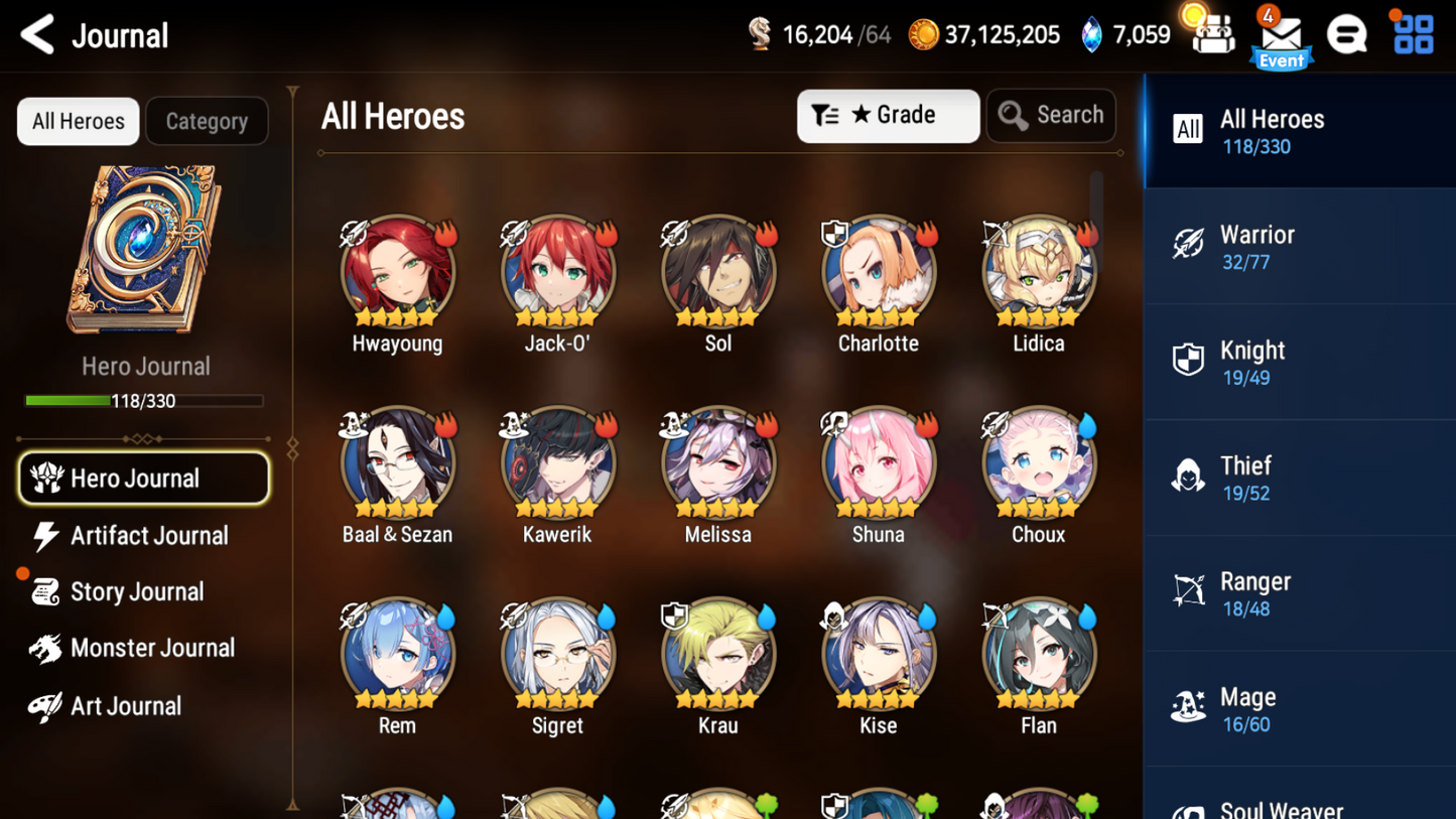 [Global] Epic 7 Seven Judge Kise Dragon Bride Senya Jack+art Rem +mystics ML pulls + Name Starter Account-Mobile Games Starter