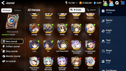 [Global] Epic 7 Seven Lionheart Cermia Little Queen Charlotte Rimuru Jack Moon Bunny + Name Starter Account-Mobile Games Starter