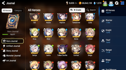 [Global] Epic 7 Seven Luna Diene Fallen Cecilia Tamarinne + ML Mystics Pulls Aged Starter Account-Mobile Games Starter