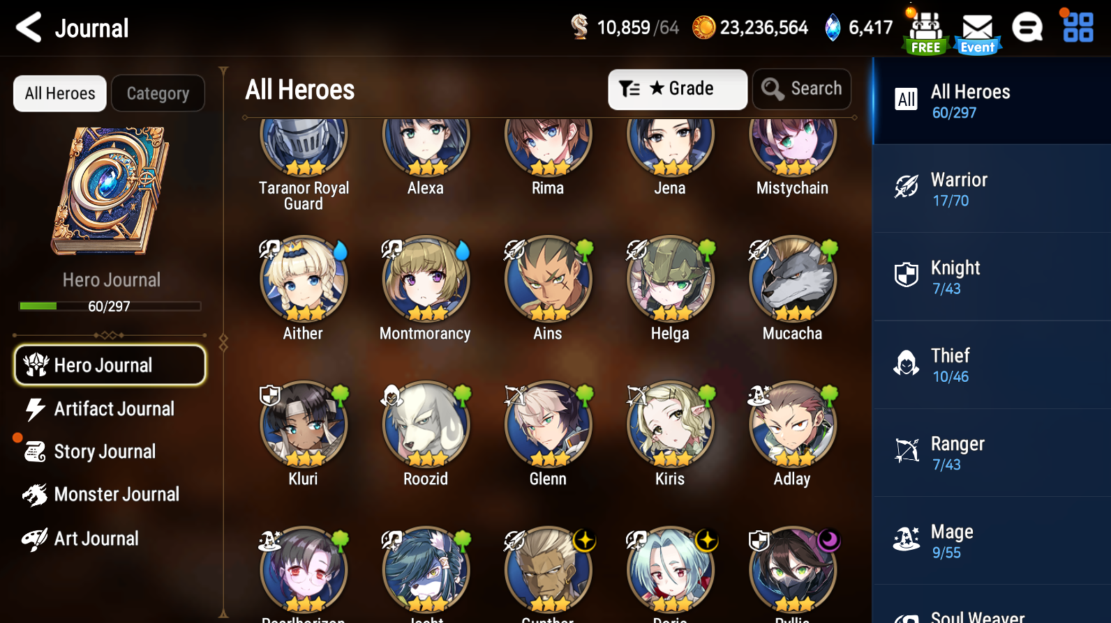 [Global] Epic 7 Seven Luna Diene Silver Blade Aramintha + ML Mystics Pulls Aged Starter Account-Mobile Games Starter