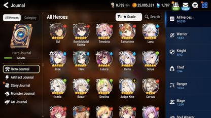 [GLOBAL] Epic 7 Seven Luna Judge Kise Tamarinne + ML Mystics Pulls + Name Aged Starter Account-Mobile Games Starter