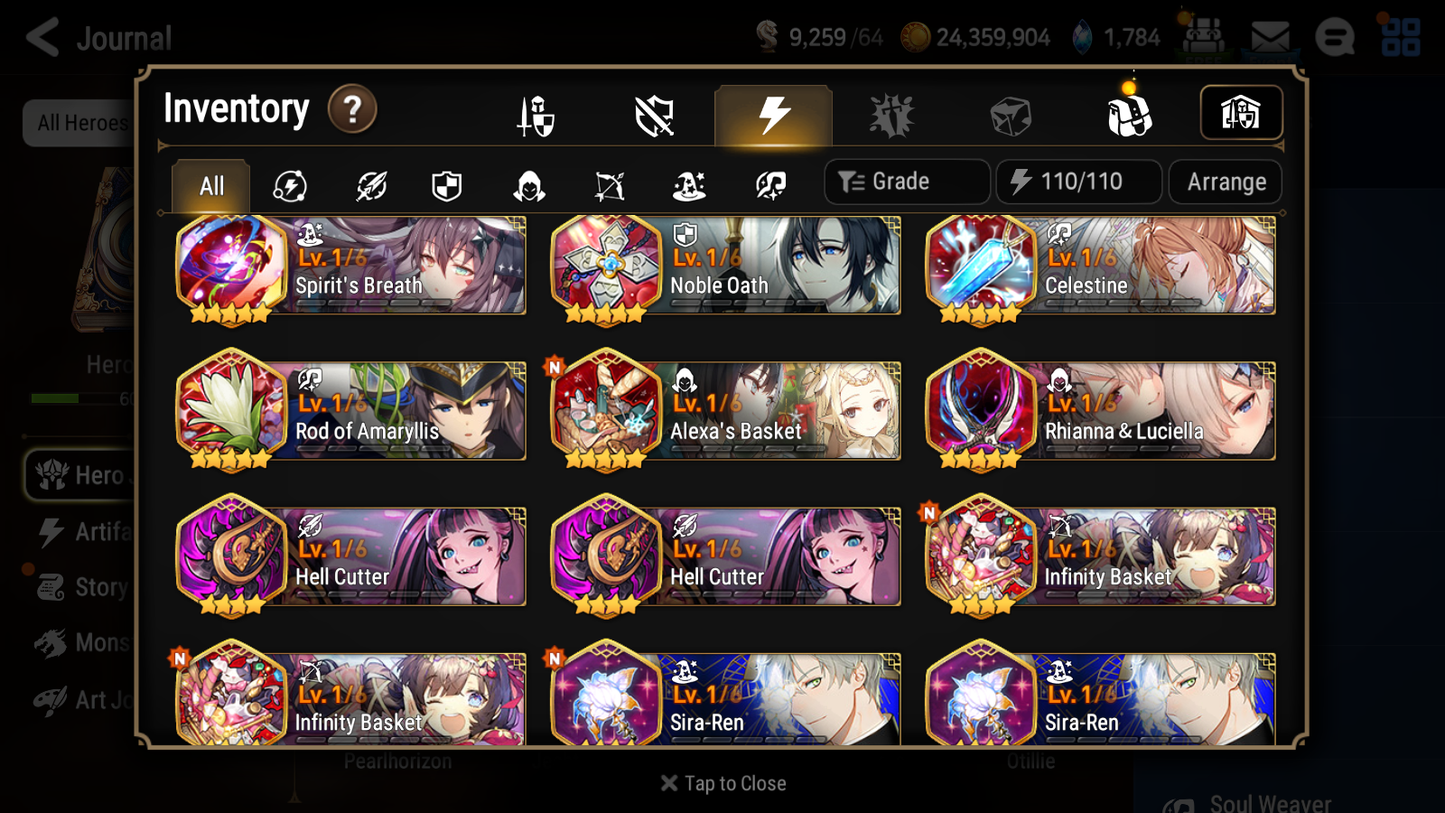 [Global] Epic 7 Seven Luna Sage Baal Silver Blade Aramintha + ML Mystics Pulls Aged Starter Account-Mobile Games Starter