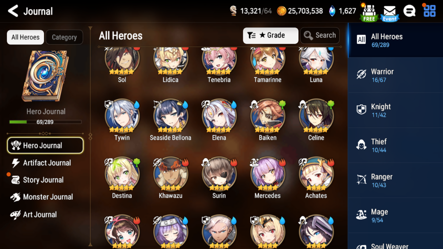 [GLOBAL] Epic 7 Seven Luna Seaside Bellona Baiken + ML Mystics Pulls Aged Starter Account-Mobile Games Starter